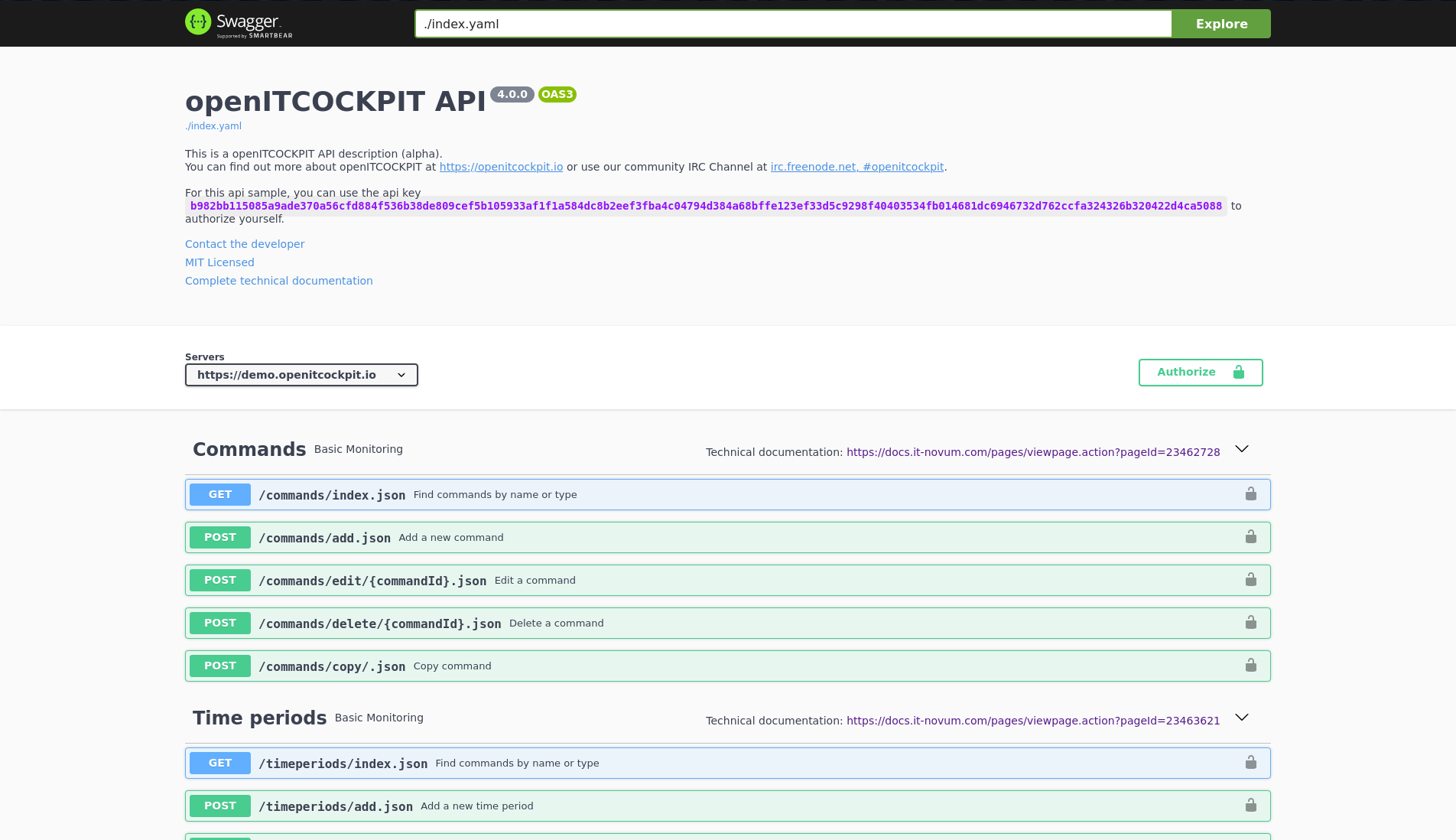 openITCOCKPIT 4 API doc documentation preview